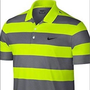 Nike Men's Golf Victory Bold Stripe Polo —Volt